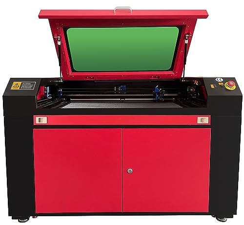 100W CO2 Laser Graviermaschine Sihao Plottermaschine Snapmaker Gravurwerkzeug 900 x 600 mm 220V Europlug Ruida Control mit USB-Anschluss für Holz/Papier/Kunststoff/Leder/Glas/Keramik/Harz (100W Rot)
