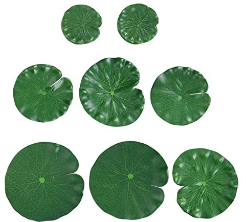 iplusmile 8pièces Nénuphars Artificiels Lot Lotus pour Décoration De Bassin Plantes pour Étang Fournitures pour Bassin