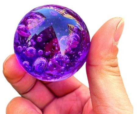 VIDECOR Sfera di Cristallo Feng Shui Fontana D'acqua Bonsai Sfera di Vetro Sfera di Ghiaccio Crack Palla Decorazione Del Giardino di Casa Ornamenti Sfera di Cracking Palline Decorative 1,57 Pollici,F