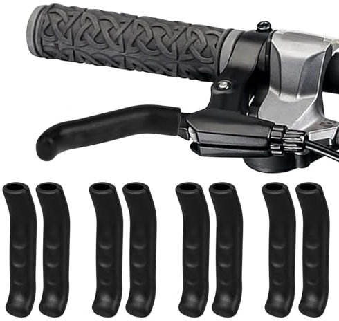 4 paia di leve del freno per bicicletta, in silicone, per leva del freno, colore nero, per mountain bike, bici da corsa