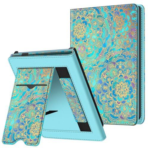 Fintie Hülle für Pocketbook Verse Pro/Verse (2023)/Verse Pro Color (2024) eReader - Kickstand Schutzhülle mit Kartenfach Handschlaufe und Stand Funktion, Jade