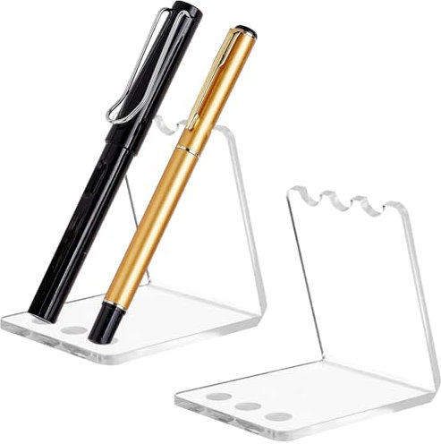 PH PandaHall 2 Stück Stifthalter Aus Acryl 3 Steckplatz Durchsichtiger Stiftständer Mit Schräger Rückseite Make Up Pinselhalter Organizer Stifthalter Pinsel Trockenständer Für Zuhause Schule Büro
