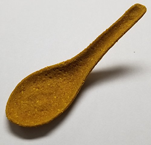 Flavorfulz, Edible Spoon, Mini, Coconut Curry, 200 Count, Gourmet Edible Spoons for Appetizers and Desserts