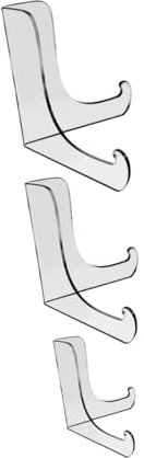 GRIRIW 3pcs Acrylic Plate Stand Display Holders Picture Stands Small Easels for Display Ornaments Bowls Cards