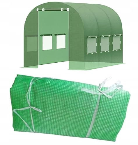 Magna One® Ersatz Folie 2x3m für Gewächshaus Gartenfolie aus Polyethylen (PE) mit UV-Schutz Folienhaus Abdeckplane für Gartenarbeit Treibhaus Pflanzenhaus Folienzelt, ohne Konstruktion , grün