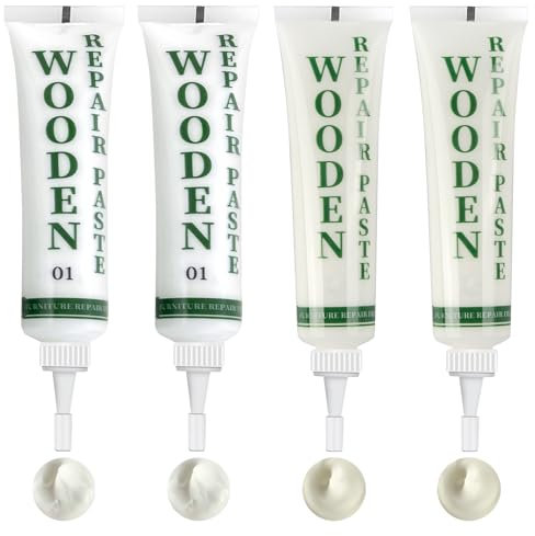 Kit Réparation Parquet, Marron Clair Foncé Meubles Bois Garniture De Réparation pour Rayures Trous Frottement Les Surfaces (Blanc)