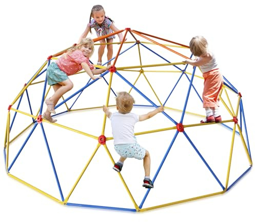 Baotree 10FT Climbing Dome, Outdoor Jungle Gym for Kids- Supports 1000LBS-Anti-Rust Metal Outdoor Play Structure ASTM Approved, Easy Assembly