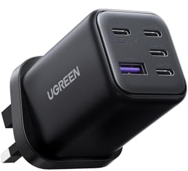 UGREEN 45W USB C Charger 5 Port GaN Fast Wall Plug Compact Power Adapter | Compact Fast Charger Compatible with iPhone 17 16 15 Pro Max 14 13 12, iPad Pro Air Mini, Galaxy S25 S24 S23 Ultra, Pixel 9