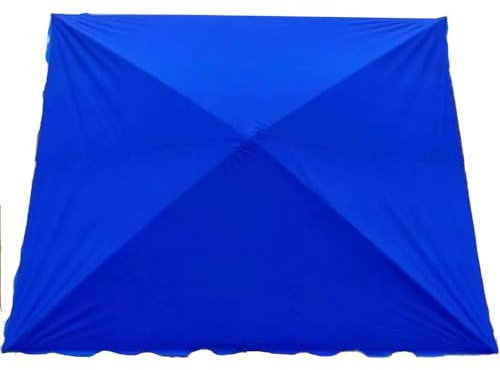 Toldo rectangular de 3 x 2 m para exteriores, toldo impermeable para patio para mercado y jardín, cubierta de parasol de 4/6 varillas, color azul