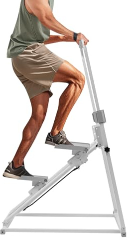 Stair Stepper, Stairmaster för hemmet, vertikal klätterutrustning med justerbar 3 nivåer lutning och ledstång. Vikbar trappstepper för kroppsträning, klättringsmaskin för kontor, träningsutrustning