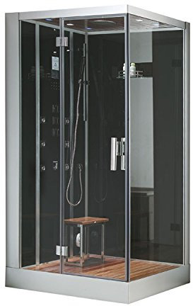 AWT Dampfdusche DZ959F8 schwarz/120x90/links