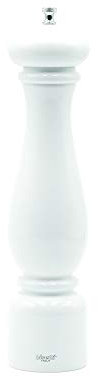Bisetti Firenze White Lacquered Beechwood Pepper Mill, 12.6 Inch