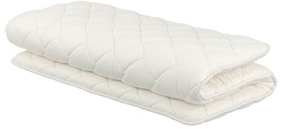 FULI Japanese Futon Mattress, Foldable & Portable Floor Lounger Bed, Roll Up Sleeping Pad, Shikibuton, Made in Japan (White, Full XL)