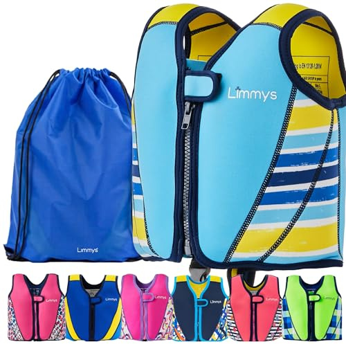 Limmys Swim Vest for Toddlers & Kids – Adjustable Buoyancy Swimming Aid, CE Safety Certified, Award-Winning Parent-Approved Design, Soft Neoprene Comfort, Secure Durable Design, Carry Bag Included