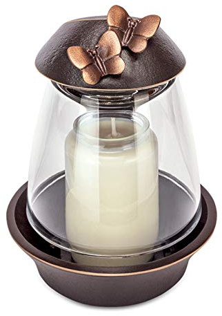 legendURN Grave Lantern Bronze with Symbol in Several Colors Grave Lantern or Cemetery Lamp Bronze