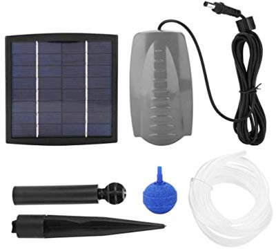 Garden Mile Pompe à air submersible à énergie solaire pour bassin de jardin, aérateur d'oxygène, piscine, aquarium, aquarium, fontaine d'eau hydroponique 120 L débit horaire