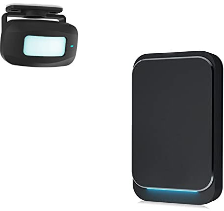 Aktivstar Sensore di movimento con suono allarme per ingressi/sensore di movimento per casa e negozio, campanello wireless per porta, allarme di sicurezza, rilevatore di presenza portatile, : nero