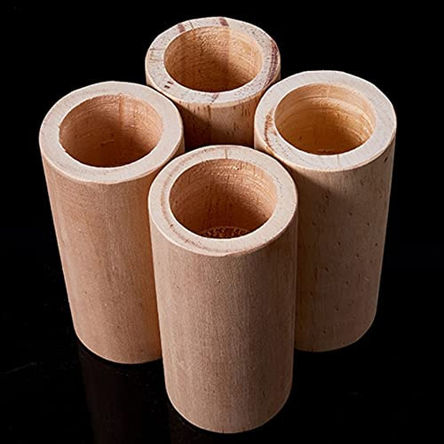 4 Stück MöBelerhöHer BetterhöHung TischerhöHer,Holztisch Schreibtisch Bett Riser Lift,MöBel Beinheber FüßE,Elefantenfuß Aus Holz,MöBelbein Heber FüßE (4x12x10cm,wood)