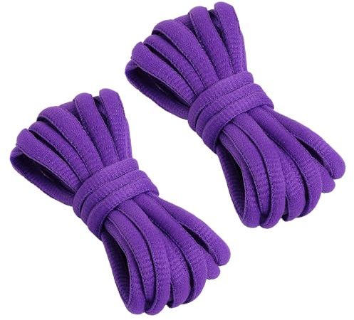 VSUDO 120 cm Lacets Chaussures de Sport Ovales - Diamètre 6mm Violet pour Baskets, Course sur Route, Running et Fitness pour Femme ou Homme (1 Paire-Violet-120CM)