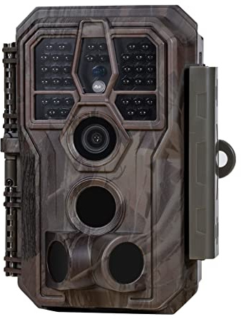 GardePro E5S Wildlife Camera, 64MP 1296p Trail Camera, H.264 Video, 100ft Night Vision, Ultra-fast 0.1s Motion Activated, Garden Camera Trap