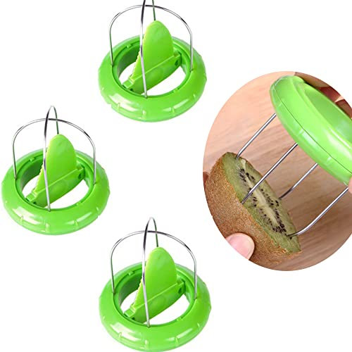 gofidin Lot de 3 éplucheurs de fruits, éplucheurs de kiwi en acier inoxydable (vert)