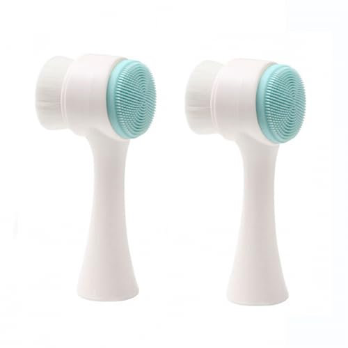 BERO Brosse nettoyante Visage 3D Double Face Brosse nettoyante pour éliminer Les Points Noirs Brosse nettoyante pour Les Pores Profonds Brosse nettoyante Visage-B
