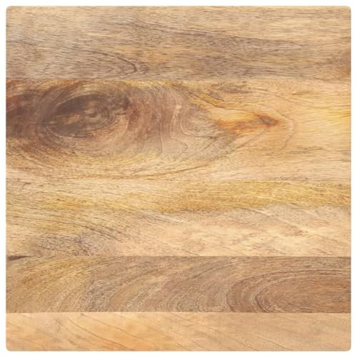 vidaXL Tischplatte, Holzplatte für Esstisch Couchtisch, Massivholzplatte Rustikales Design, Ersatztischplatte, 50x50x3,8cm Quadratisch Massivholz Mango