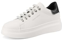 QUEEN HELENA Scarpe da Ginnastica Donna Sneakers con Strass X31-6 (Bianco, Sistema Taglie Calzature EU, Adulto, Donna, Numero, Media, 37)