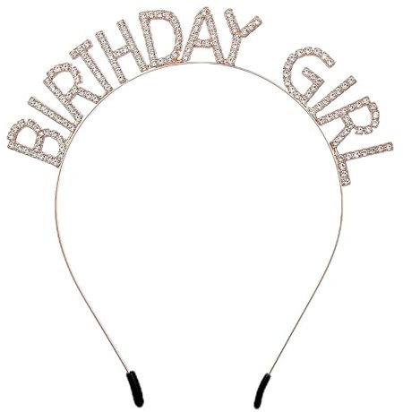 Geburtstag Haarreifen Mädchen Geburtstagskrone Birthday Stirnband Bling Strass Haarband Happy Birthday Prinzessin Tiara Birthday Party Kostume Zubehör