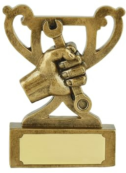 SilverTrophy : Fix It Gold Trophy Prize – Assistant de réparation, récompense Hardwork, mécanicien, Mr Fix It, clé, travail brillant, réussite, travail d'équipe, réussite, travailleurs commerciaux,