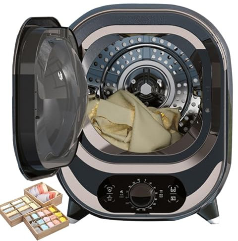 Secadora Pequeña (Capacidad De Carga De 0,8 Kg), Secadora De Ropa De Condensador PortáTil, Mini Secadora De Ropa Con Ventilación, Viento Frío Y Caliente,Para Apartamento, Hogar, Dormitorio