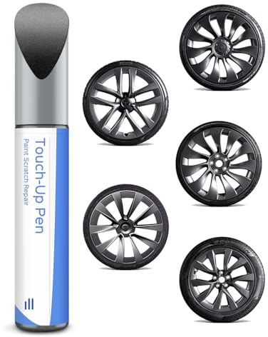 Skjutpulver Tesla fälgar lackstift – gör-det-själv fälgar reparation för modell 3/Y/S/X Uberturbin/Arachnid/Turbin/Cybersteam hjul