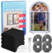 Mosquiteras para Ventanas 4 Set, 150x180cmMosquitera Ventana, Mosquitera Autoadhesiva, Mosquiteras sin taladrar ni atornillar, Mosquitera velcro para todas las ventanas, tragaluces