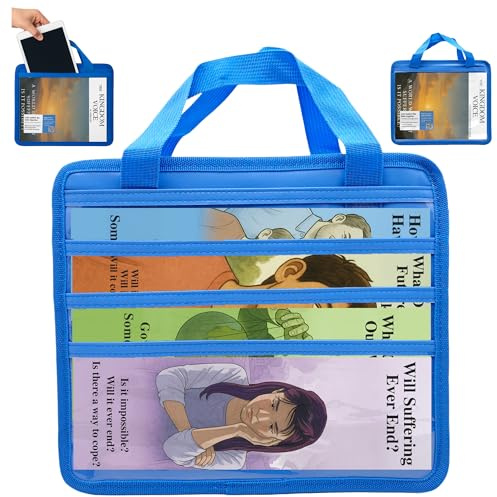 ASVP Shop Borsa organizer per il ministero dei Testimoni di Geova, porta riviste e tratti, per servizi sul campo, regali JW ed elementi essenziali per testimoniare (blu)