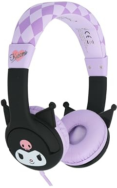 OTL Technologies Cuffie per bambini con cavo Kuromi LIMITATE in volume con licenza ufficiale Kuromi