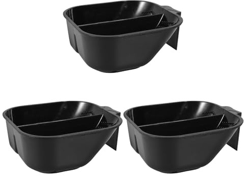 IMIKEYA Juego de 3 boles para tinte de cabello - Bol de plástico para mezclar, herramientas profesionales para tratamientos capilares con aceites, para estilistas profesionales - Base estable para