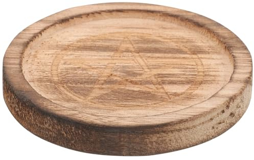 Veemoon Portacandele Portacandela Multiuso a Forma di Pentacolo in Legno Rustico e Resistente Design Semplice Naturale per Matrimoni e Decorazioni Tematiche