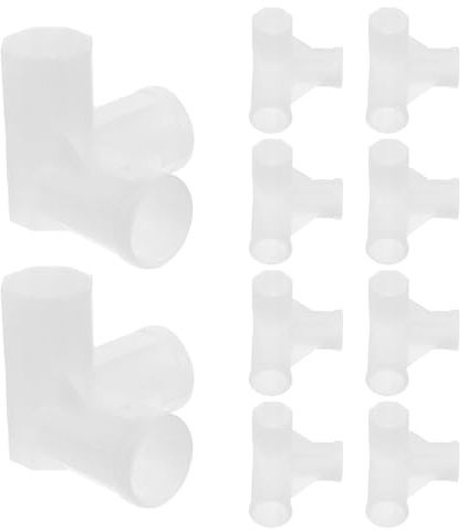 NUOBESTY Conectores para Armario Portátil 20 Piezas, Acopladores de Tubería de Plástico Resistente de 16 Mm, Unión en T y Cuatro Vías para Estantes Modulares y Zapateros, Accesorios
