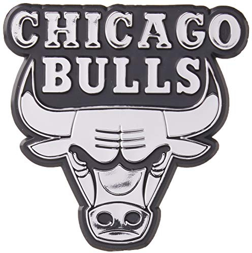 Rico Industries NBA Chicago Bulls Chrome Finished Auto Emblem 3D Sticker