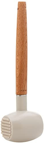 Wiltshire EAT Smart Attendrisseur à viande double face en plastique anti-adhésif résistant à la chaleur Manche en bois de hêtre naturel Marron et neutre 30,5 x 7 x 5,5 cm