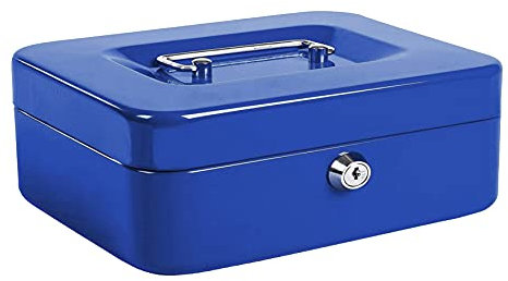 Kippen 10033B4 Geldkassette Blau, Maße: 300 x 240 x 90 mm