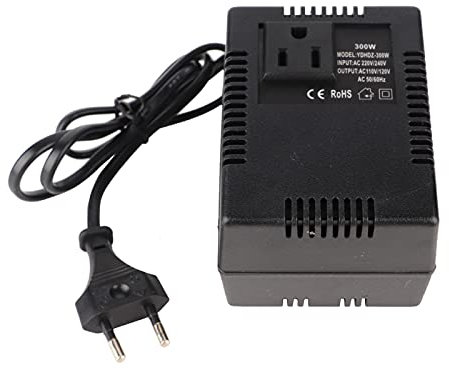 Adaptador de Enchufe, 300W Convertidor de Enchufe, AC 220V a 110V Transformador de Potencia Convertidor de Voltaje, Adaptador Convertidor de Corriente para Computadoras, Cámaras(Enchufe de la UE)