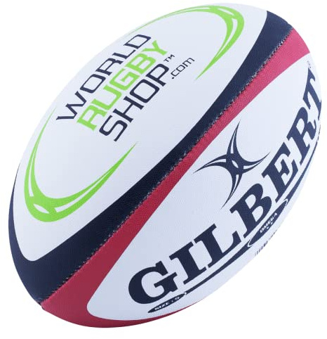Gilbert Omega Match Rugby Ball Size 5 Conforms to World Rugby Game Specifications