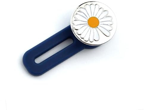 Botón de Pantalón, Extensor de Cintura, Botón Metálico de Silicona Ajustable, Varios Modelos (Flor)