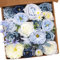 Fouriding Artificial Fake Roses Flowers for DIY Wedding Bouquets Centerpieces Arrangements Valentine's Day Mother's Day Baby Shower Birthday Cake Home Decoration (Blue white)