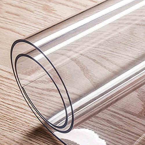 Runner Rug Heavy Duty Floor Protector Carpet Plastic Protect Pad Under Gaming Chair, L Shaped Desk Floor Rugs Runners for Room/Office/in Front of Couch, Low Pile Carpets Transparent Plastic Cushion, E