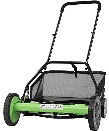 Cortacésped manual, hasta 500 m², ancho de corte de 50,8 cm, husillo con rodamiento de bolas con 5 cuchillas de acero, cortacésped con batería