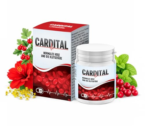Cardital Kapseln – Weißdorn, L-Arginin & B-Vitamine | Nahrungsergänzungsmittel für Männer und Frauen – 20 Kapseln (1 Pack)