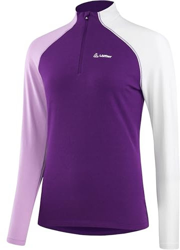 Löffler Damen Coblo Transtex Longsleeve, Viola, XL