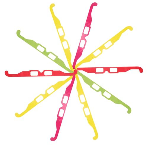 Toyvian 3d Diffraktionsbrillen 20 Stück Rave Regenbogen Prismenbrillen Für Partybeleuchtung Clubkonzerte Leichtes Pappmaterial Leuchtendes Design Wiederverwendbar
